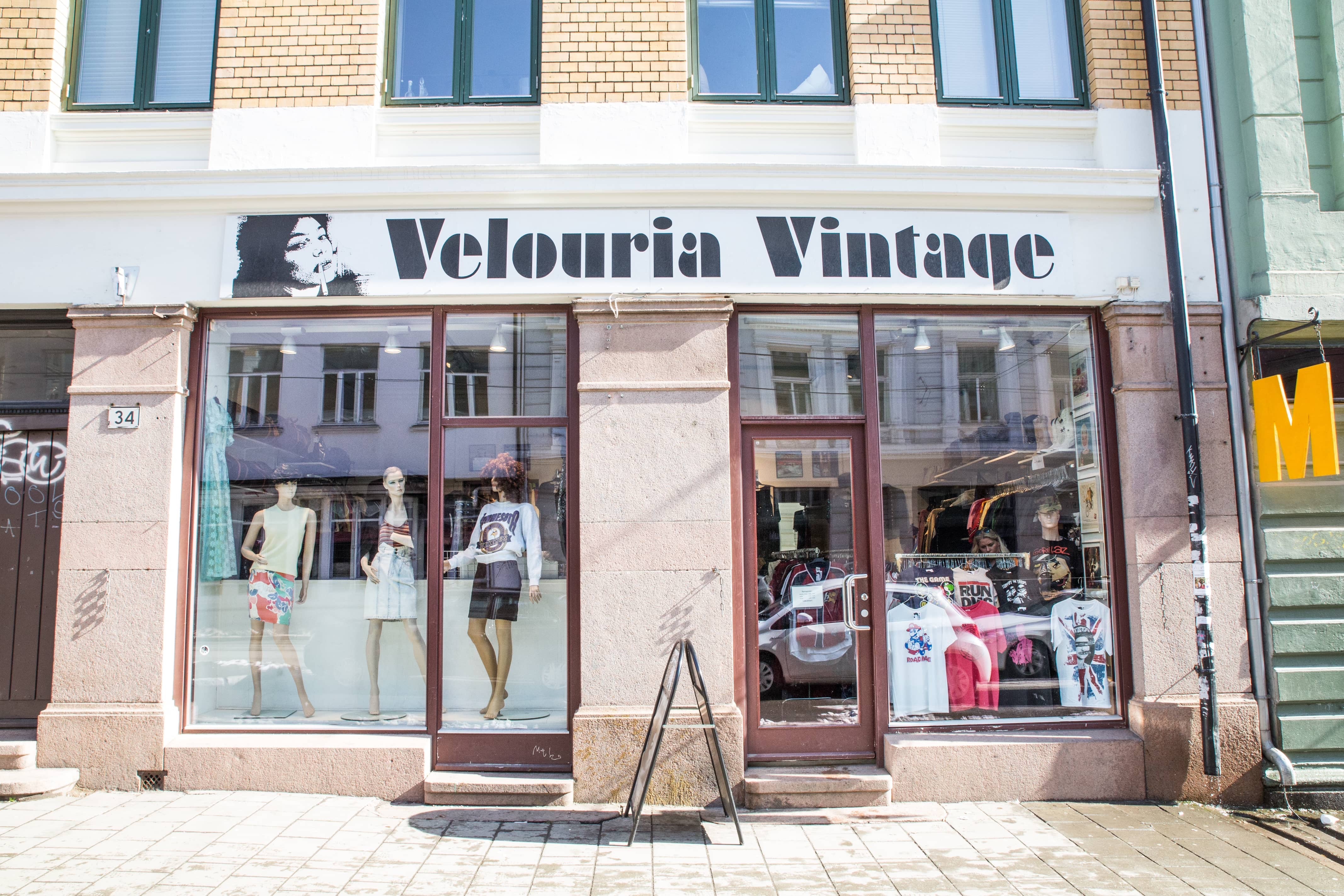 Velouria Vintage, butikken utenfra